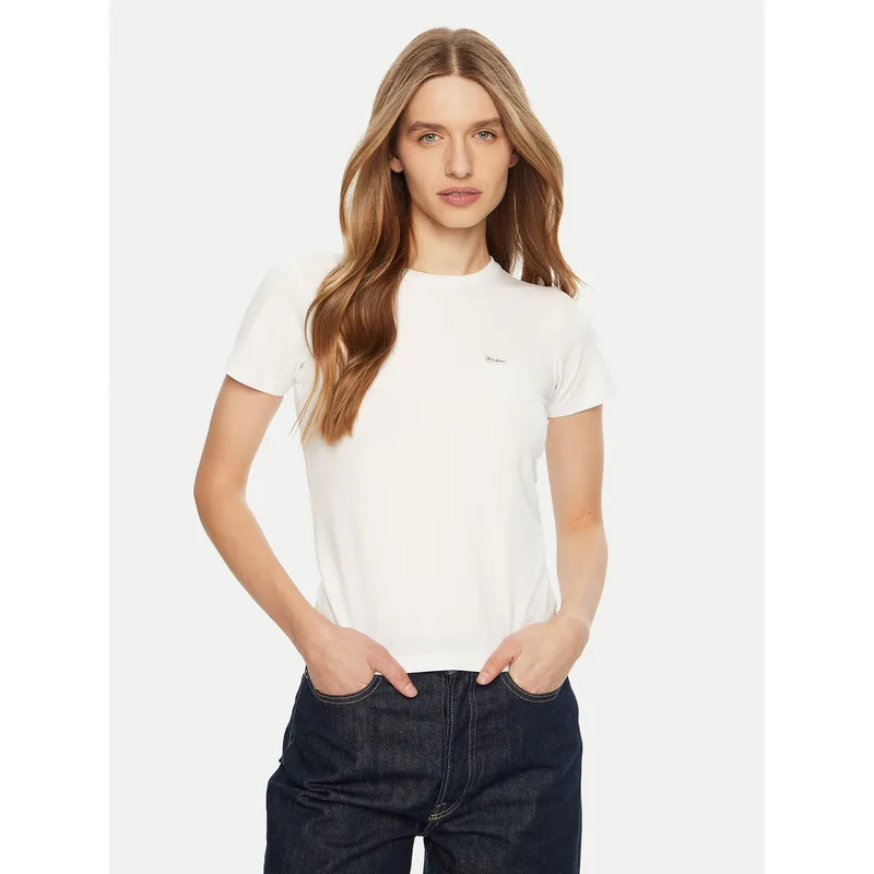 Guess Jeans T-Shirt W5RI52 J1314 Λευκό Regular Fit