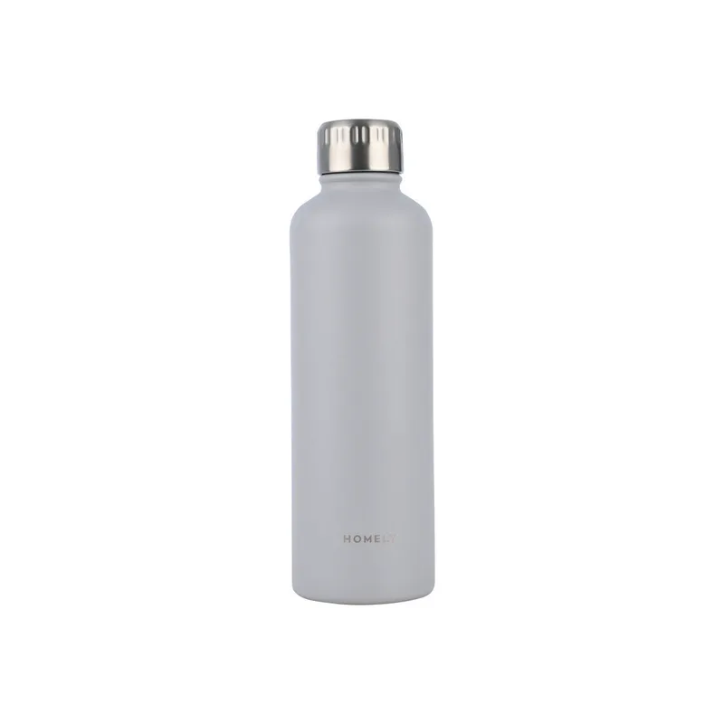 Θερμός-Μπουκάλι Ανοξείδωτο Flask Homely Pebble Gray 500ml-7x7x23εκ. Estia 01-32562 (Υλικό: Ανοξείδωτο, Χρώμα: Γκρι) - estia - 01-32562
