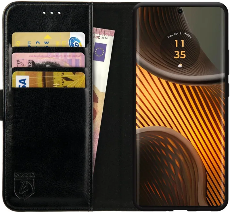 Θήκη Motorola Edge 50 Ultra Κόκκινο Element PU Πορτοφόλι - Black (8719246472305)