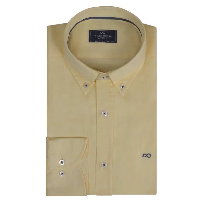 Superior Πουκάμισο Κίτρινο 100% Fine Cotton (Modern Fit)
