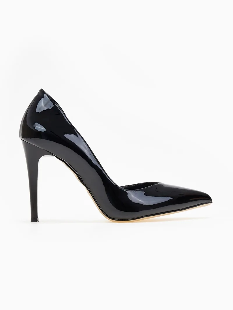TFP Patent Pointed Cutout Pumps - 906 (λουστρίνι) - Black