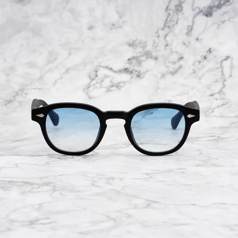 JOHNNY Gradient Sunglasses | Matt Black | Gradient Blue Shades | Explicit Poets Sunglasses