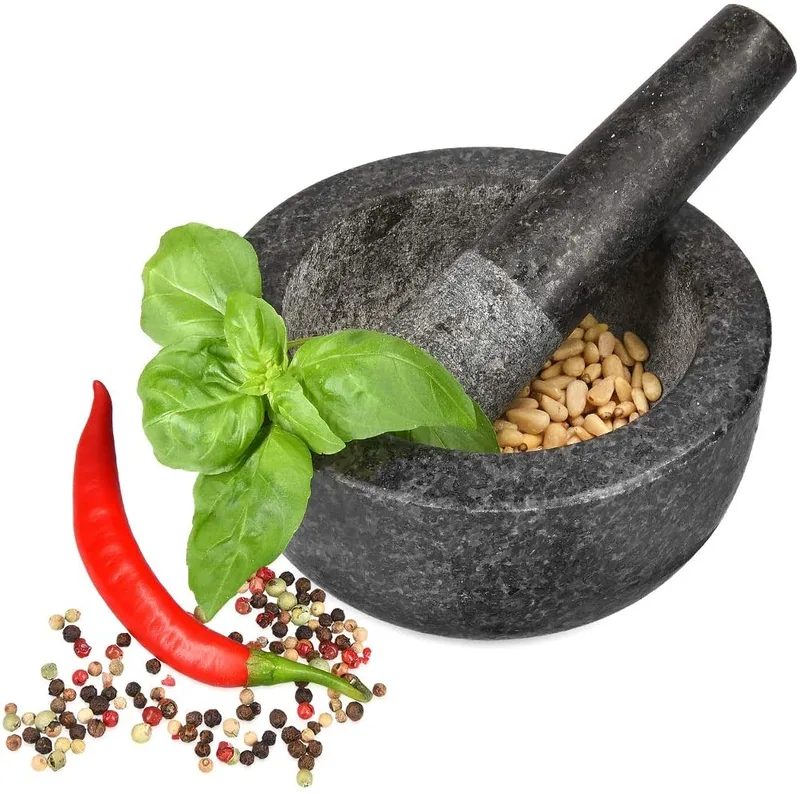 Navaris Mortar and Pestle Set - Σετ με Γουδί και Γουδοχέρι από Φυσικό Γρανίτη - 16 x 8 cm (47789.01)