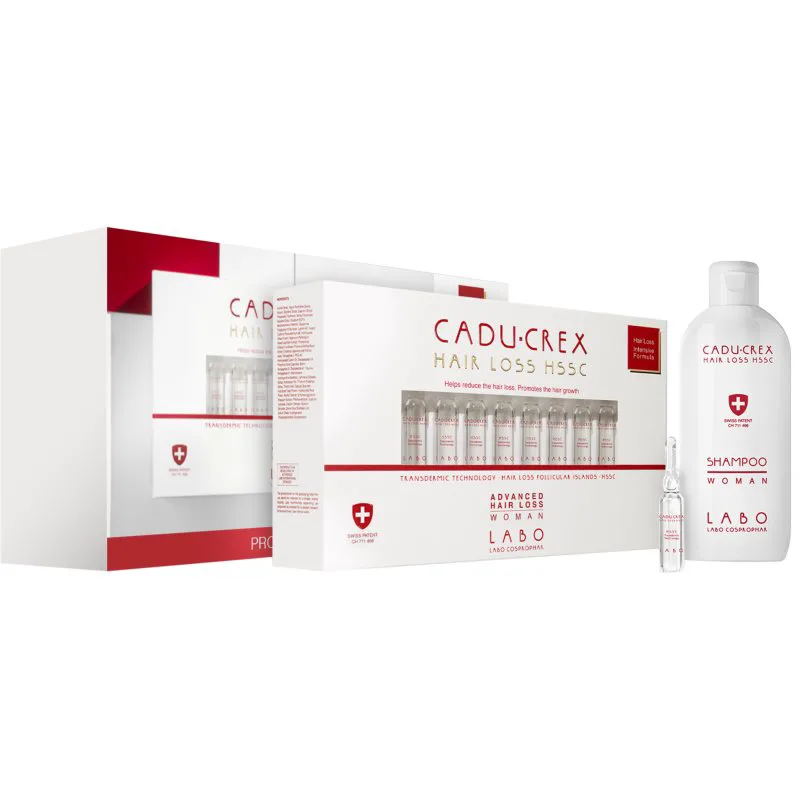 CADU-CREX Hair Loss HSSC Serious Hair Loss θεραπεία μαλλιών για γυναίκες για την αντιμετώπιση της έντονης τριχόπτωσης επωφελής συσκευασία