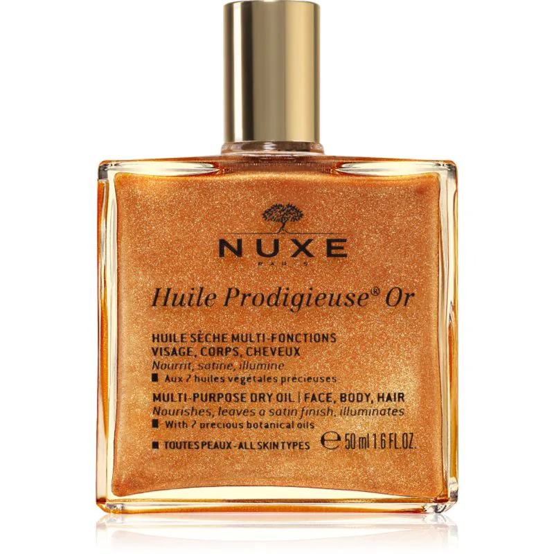 Nuxe Huile Prodigieuse Or πολυλειτουργικό ξηρό λάδι με στρας Για πρόσωπο, σώμα και μαλλιά 50 ml