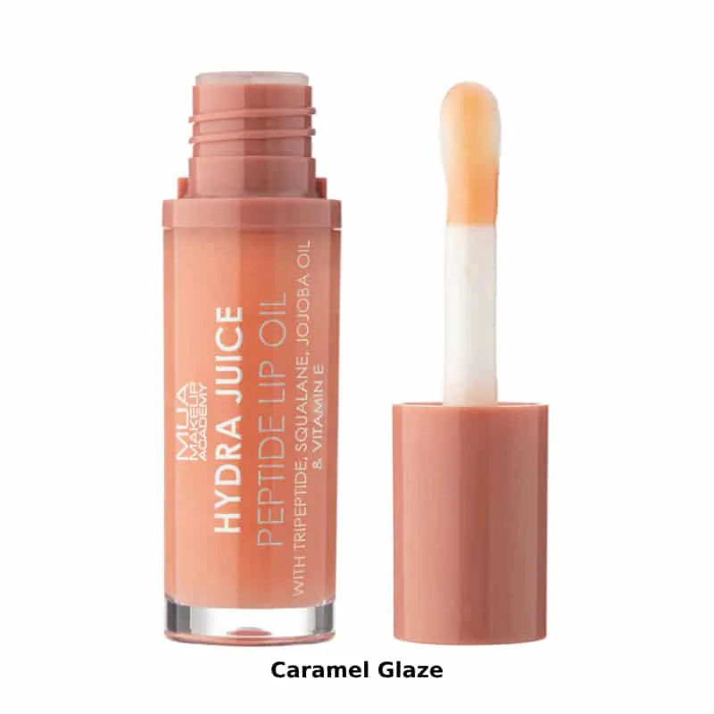 MUA Hydra Juice Peptide Lip Oil Caramel Glaze