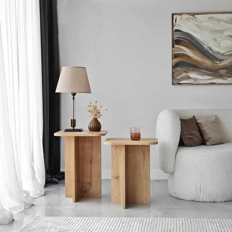 Βοηθητικό Τραπέζι Σετ Blues Set - Sapphire Oak 552Nos1481 (40x50x40)