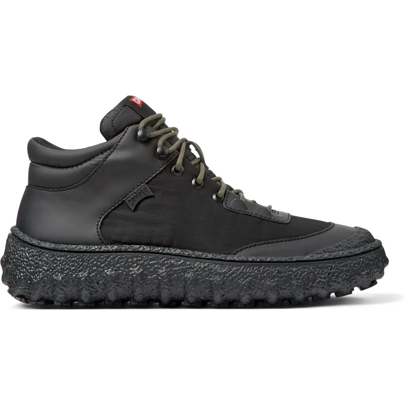 CAMPER Ground - Μποτάκια Για Ανδρικα - Μαύρο, Μέγεθος 41, Cotton fabric/Smooth leather