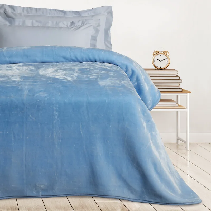 Παιδική Κουβέρτα Βελουτέ Μονή Das Kids 0291 Baby Blue 160x220