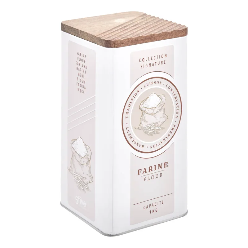 Δοχείο Για Αλεύρι 1kg Με Αεροστεγές Κλείσιμο (11x11x19.5) F-V Signature 213468