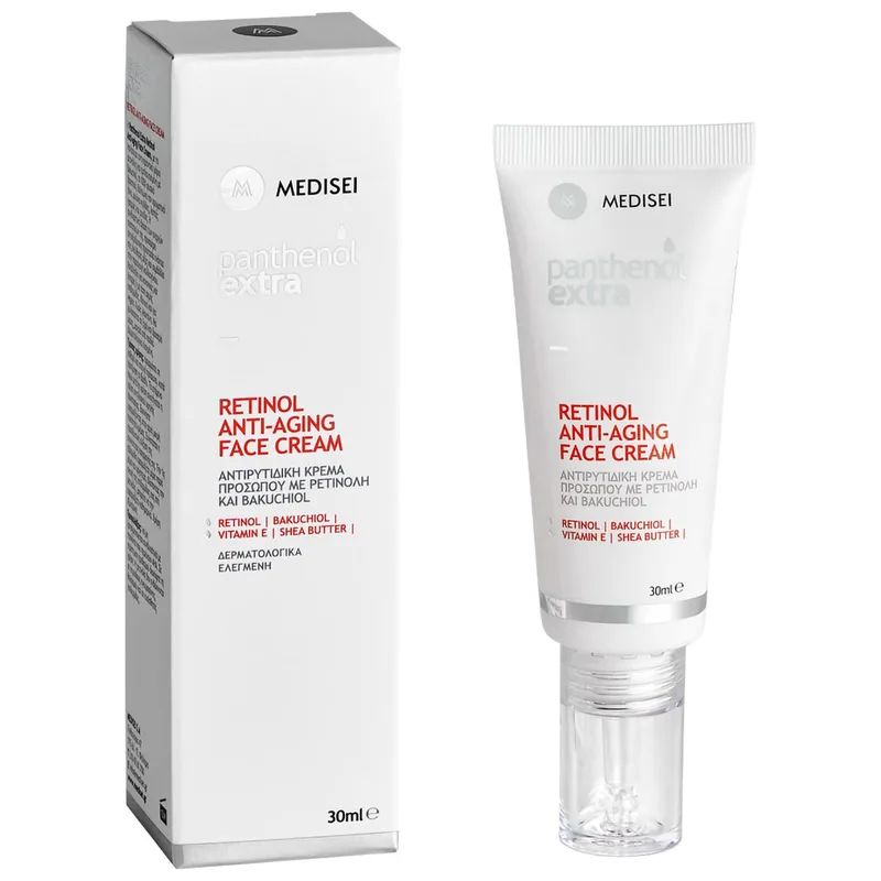 Panthenol Extra Retinol Anti-Aging Face Cream Αντιρυτιδική Κρέμα Προσώπου με Ρετινόλη για Κανονικές, Λιπαρές & με Τάση Ακμής Επιδερμίδες 30ml