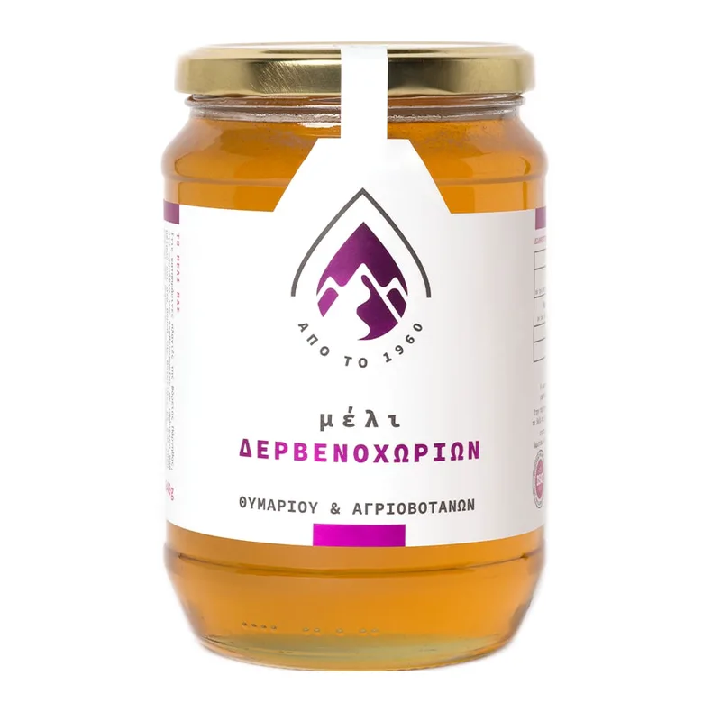 Μέλι Θυμαριού & Αγριοβοτάνων - Μέλι Δερβενοχωρίων - 920gr Ελλάδα No Sugar Added Gluten Free Lactose Free Palm Oil Free
