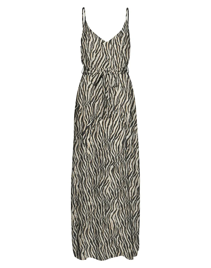 VERO MODA VMEASY JOY SLIT MAXI V-NECK DRESS WV GA 10307995-OatmealDolly Multi