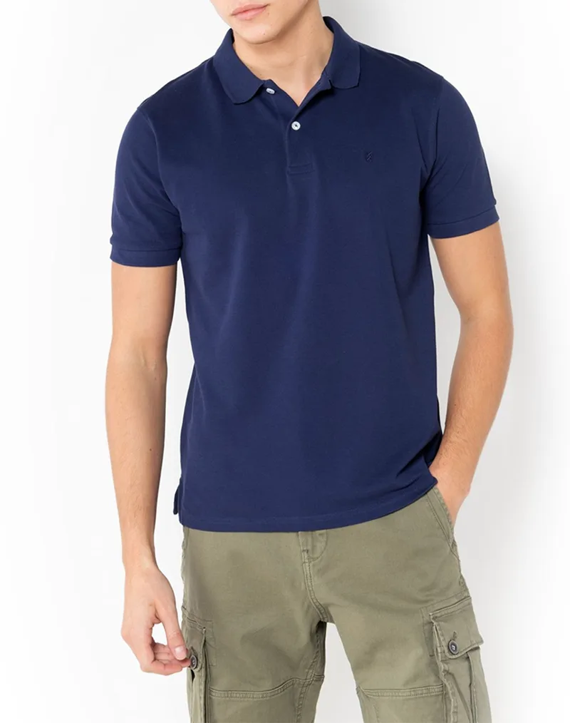 THE BOSTONIANS ΜΠΛΟΥΖΑ POLO PIQUE REGULAR FIT 3PS0001-INDIGO Indigo