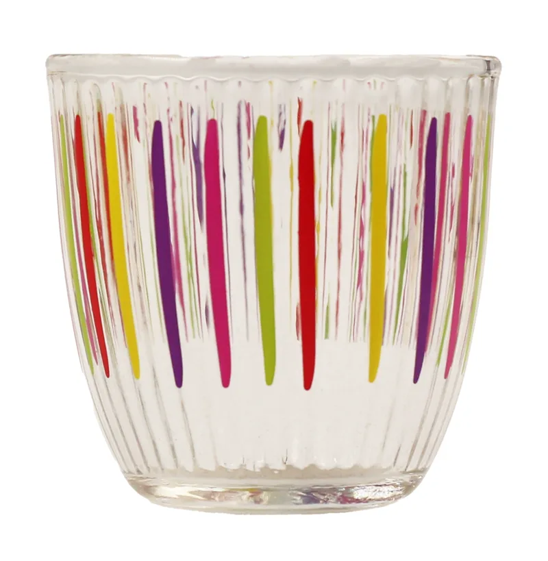 Rakle Stripes Multicolor Ποτήρι Νερού 290ml Σετ 4τμχ.