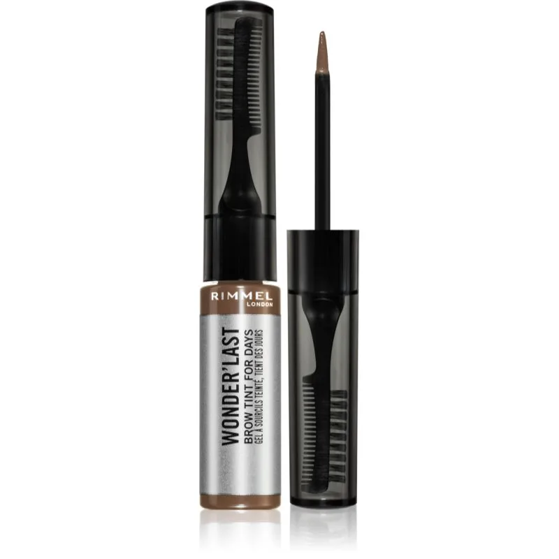 Rimmel Wonder'Last ημιμόνιμο τζελ φρυδιών απόχρωση 002 Soft Brown 4.5 ml