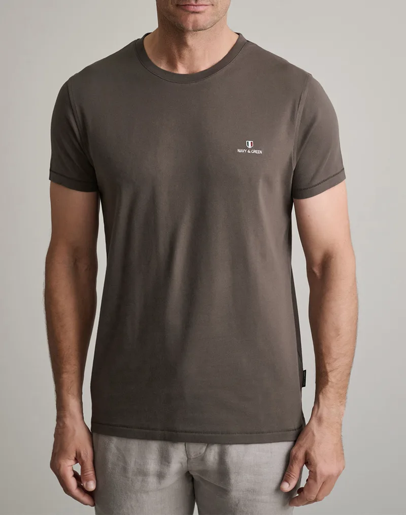 NAVY&GREEN ΜΠΛΟΥΖΑ ΛΑΙΜΟΚΟΨΗ 24MO.001/P.3-OLIVE BROWN Brown