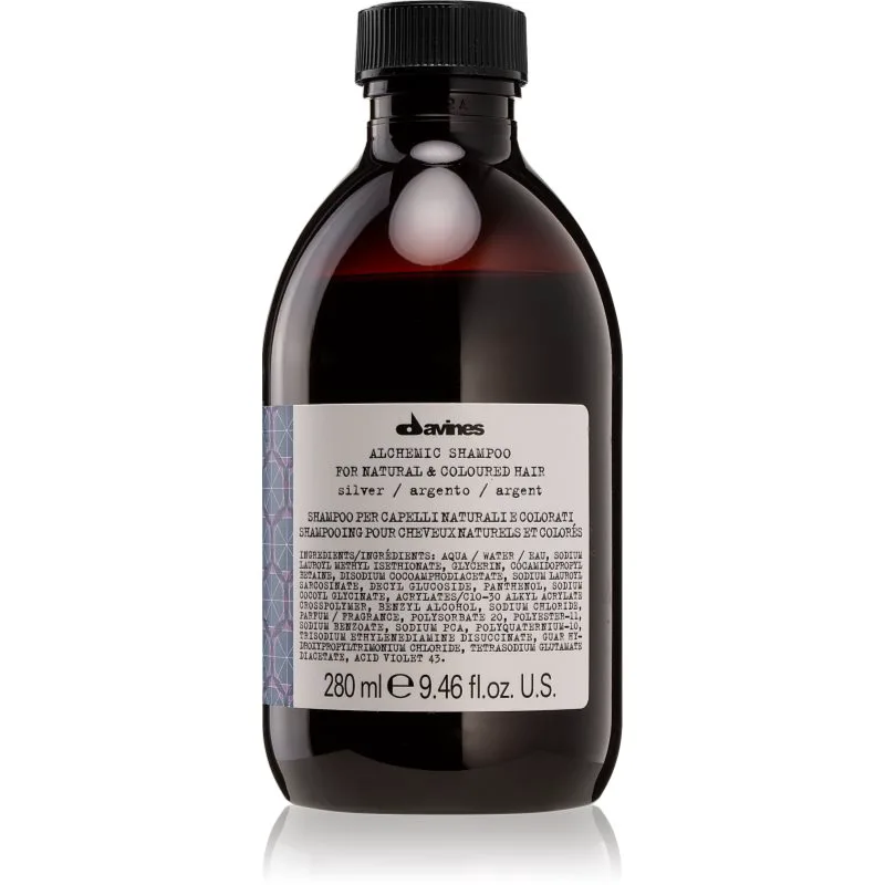 Davines Alchemic Shampoo Silver θρεπτικό σαμπουάν για να τονίζετε το χρώμα τον μαλλιών 280 ml