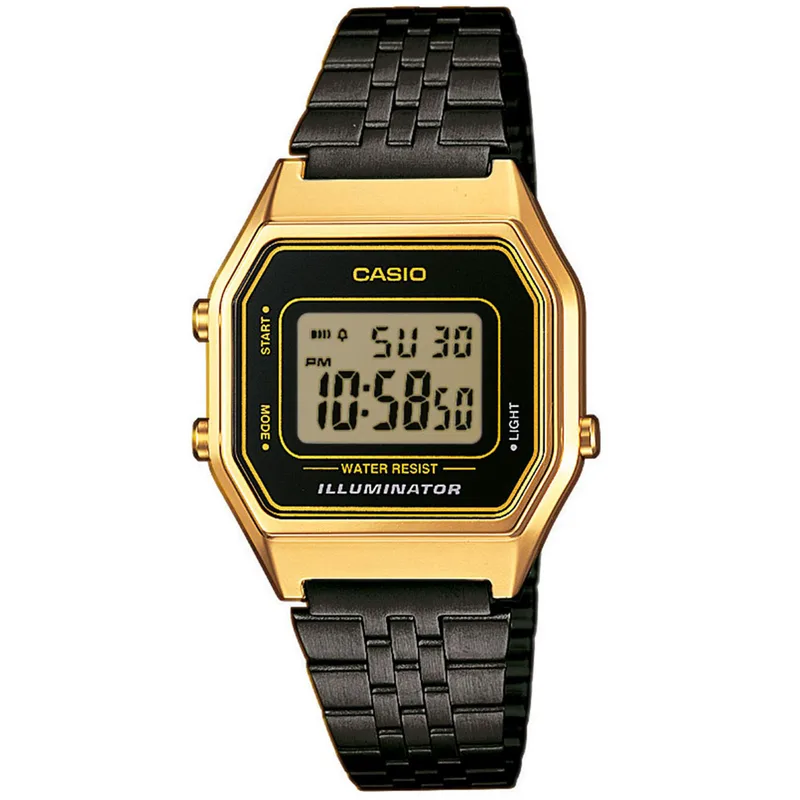 CASIO Collection Black Stainless Steel LA-680WEGB-1AEF