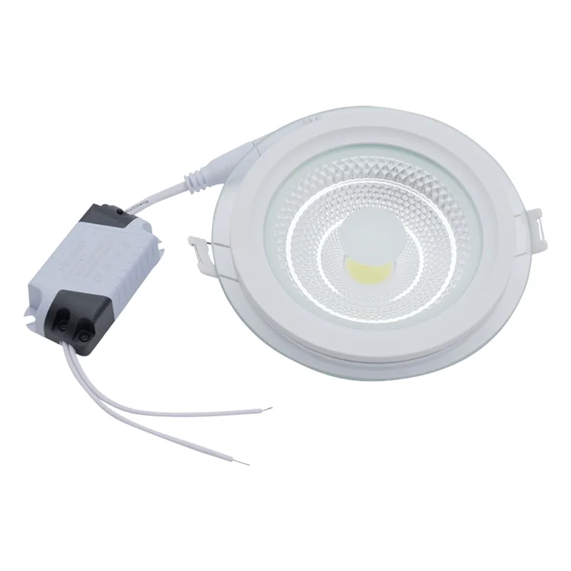 Γυάλινο Χωνευτό LED Panel 7W με Ψυχρό Λευκό Φως Φ11.5xY3.5cm