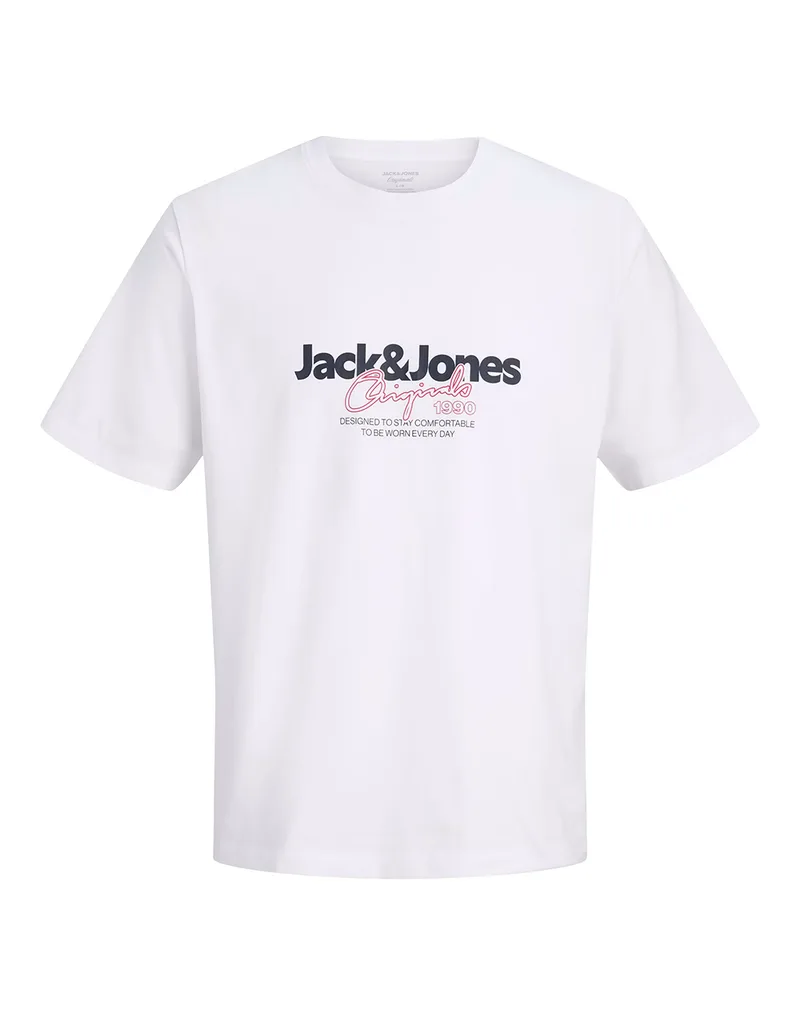 JACK&JONES JORCASSIS TEE SS CREW NECK FST 12301961-BRIGHT WHITE White