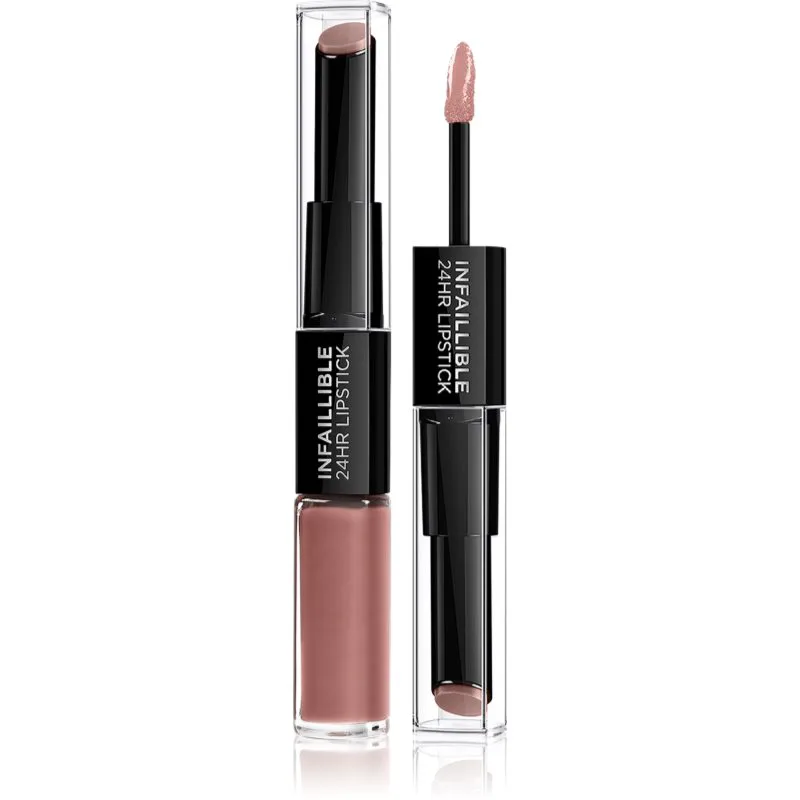 L’Oréal Paris Infallible 24H μακράς διαρκείας κραγιόν και λιπ γκλος 2 σε 1 απόχρωση 101 Everlasting Parisian 5,7 γρ