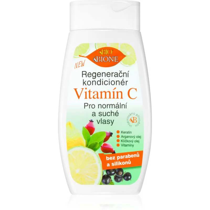 Bione Cosmetics Vitamin C αναγεννητικό μαλακτικό για κανονικά έως ξηρά μαλλιά 260 ml