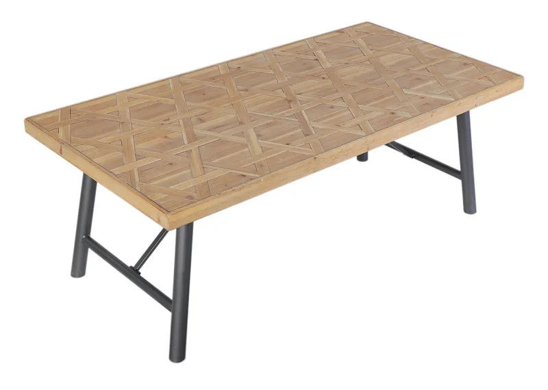 Τραπεζάκι Μεταλλικό - Ξύλινο 120x60x44,5εκ. ESPIEL DIL104 (Υλικό: Ξύλο) - ESPIEL - DIL104