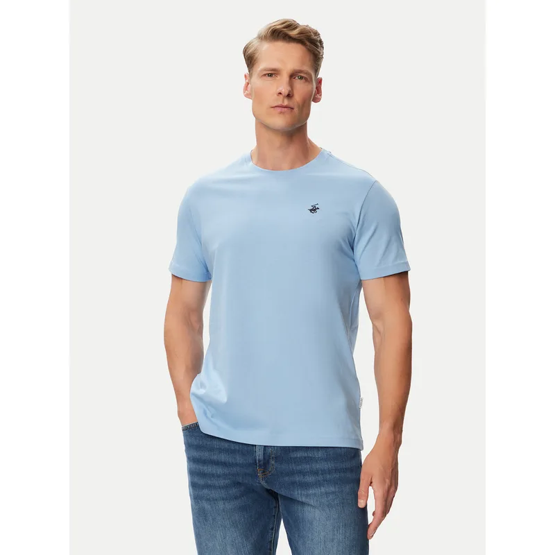 Beverly Hills Polo Club T-Shirt P-SS26M-TS41740 Μπλε Regular Fit