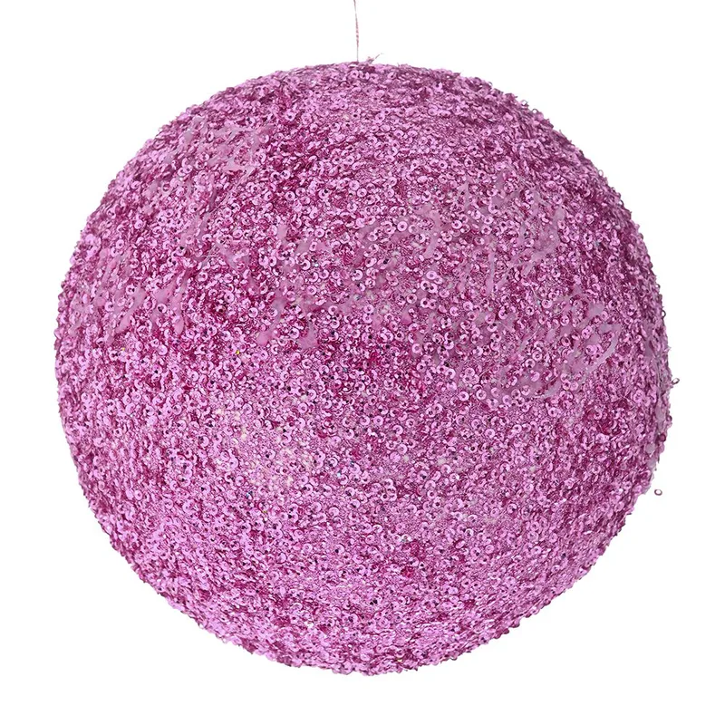 Χριστουγεννιάτικη Μπάλα Polyfoam Ροζ Glitter 20εκ. iliadis 83545 (Σετ 2 Τεμάχια) (Χρώμα: Ροζ, Υλικό: Polyfoam) - Iliadis - il_83545