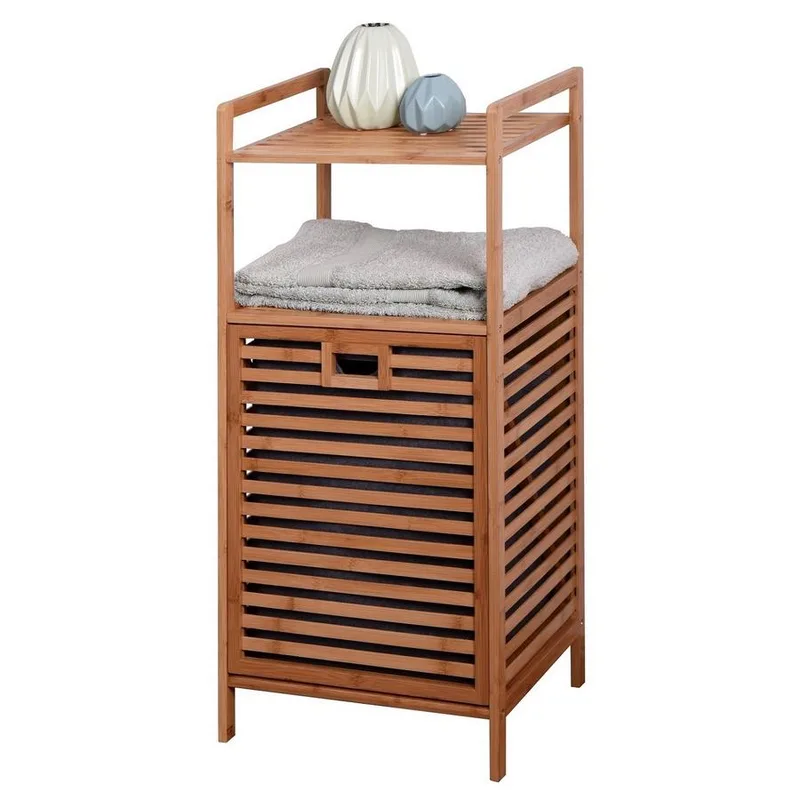 Καλάθι Απλύτων-Ραφιέρα Bamboo 44x33x96εκ. Max Home FNSJ218014 (Υλικό: Bamboo) - Max Home - FNSJ218014
