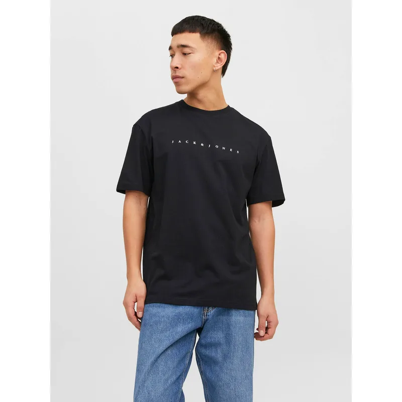 Jack & Jones T-Shirt Star 12234746 Μαύρο Relaxed Fit