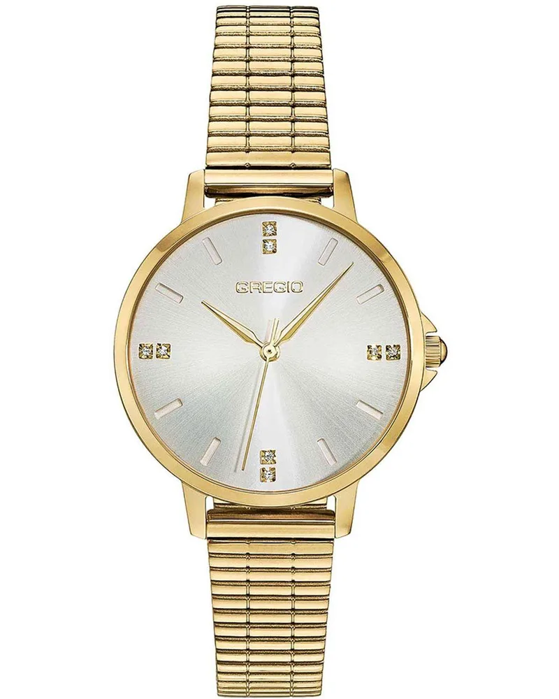 GREGIO Sleek Crystals - GR470020 Χρυσό case with Stainless Steel Bracelet