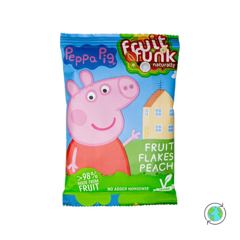 Παιδικά Peppa Pig Fruit Bites με γεύση Ροδάκινο - FruitFunk - 16γρ No Sugar Added Gluten Free Vegan Palm Oil Free