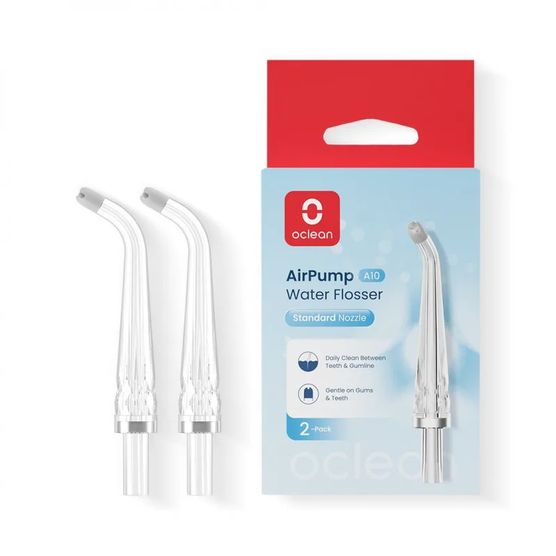Σετ 2 ορθοδοντικών ακροφυσίων Oclean N20 Nozzle, Συμβατό με AirPump A10, Καθημερινός καθαρισμός, Διαφανές