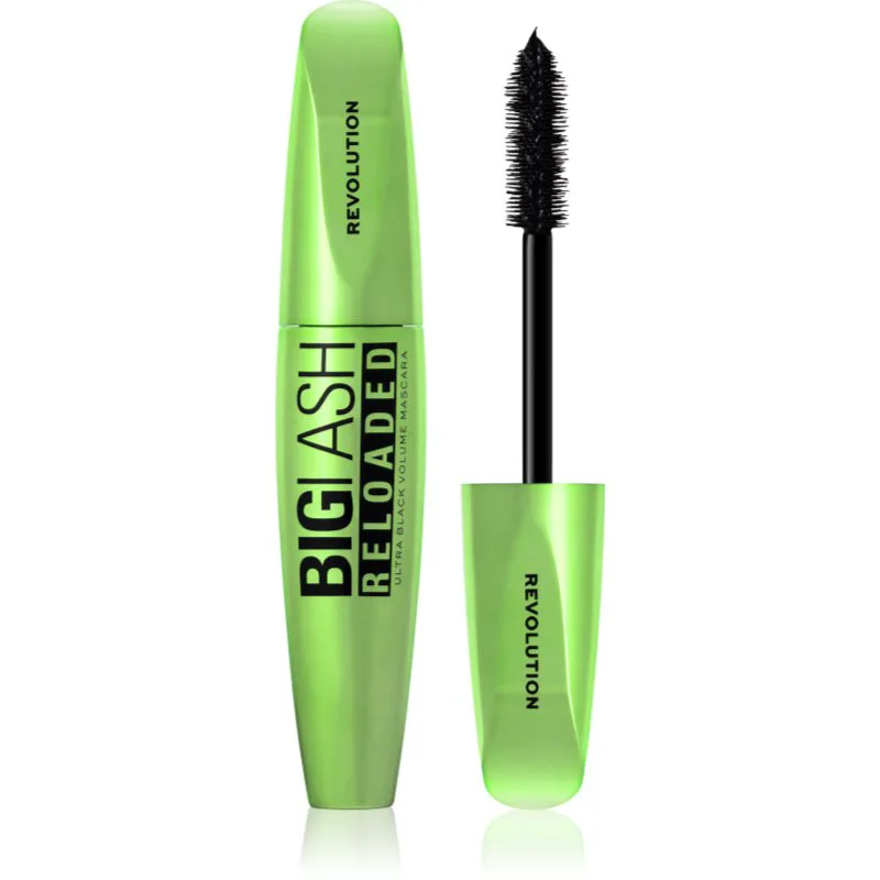Revolution Big Lash Reloaded μάσκαρα για όγκο σε έχτρα μαύρο απόχρωση Ultra Black 8 ml