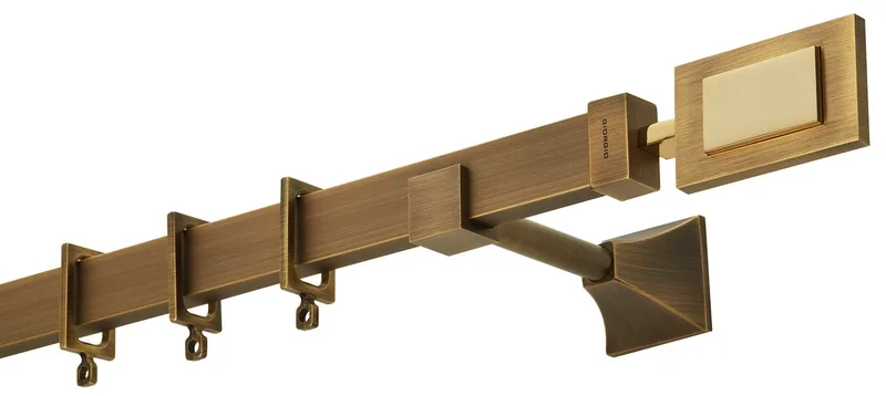 Κουρτινόβεργα Zogometal Flat Collection FC4517 Μπρονζέ/Όρο