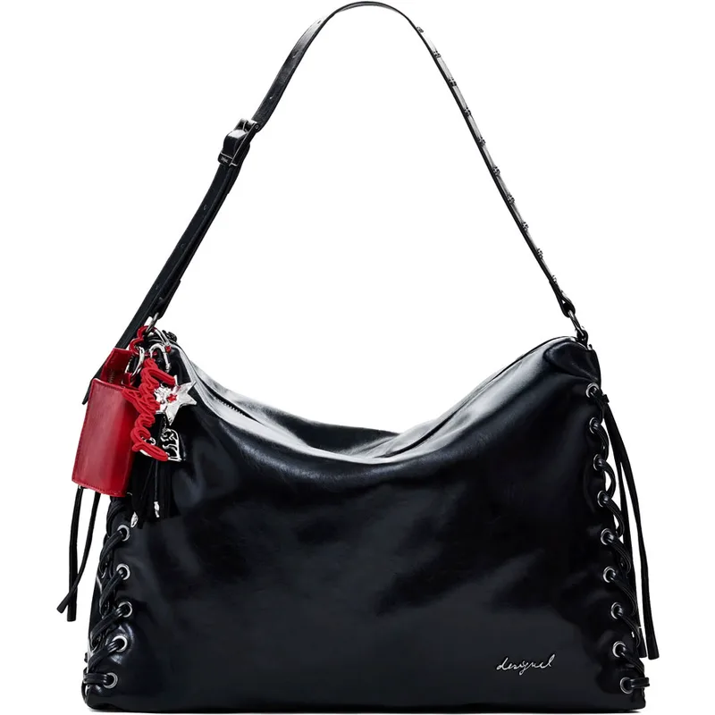 Desigual μαύρη τσάντα ώμου GALAXY LEIRIA 26SAXP86