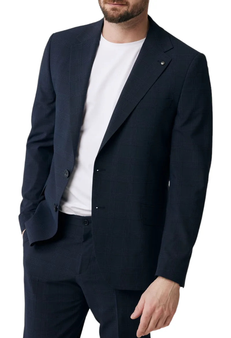 Σακάκι Mexx Single Breasted Checked TU0305033M-Navy Ανδρικό
