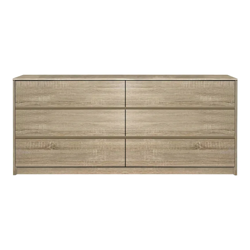 Συρταριέρα Kuanger pakoworld mdf σε φυσική απόχρωση 120x40x70εκ - PAKO WORLD - 072-000111