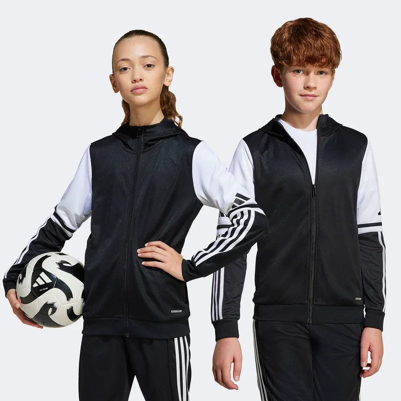 ADIDAS KIDS SQUADRA 25 FULL-ZIP HOODIE ΜΑΥΡΟ