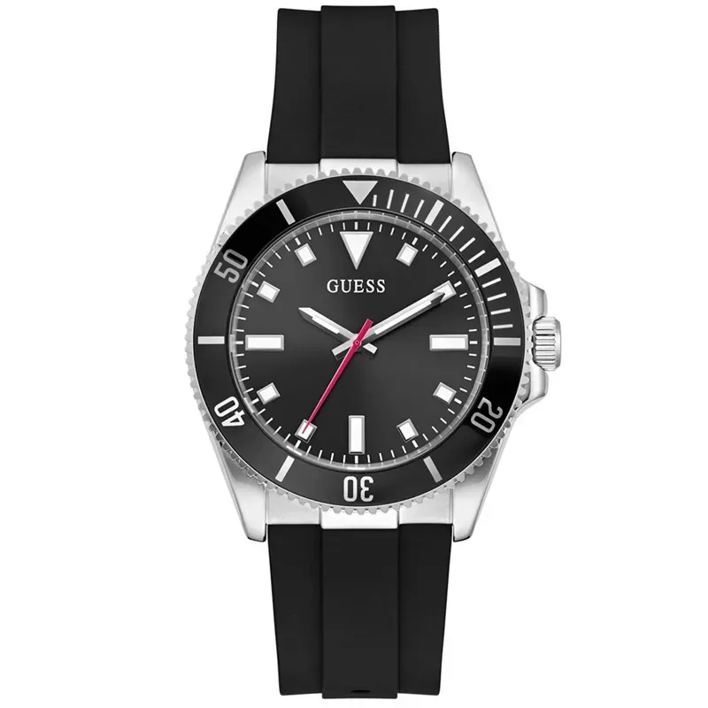 Ανδρικό ρολόι Guess Cliff Black Rubber Strap GW0969G1 GW0969G1 Ατσάλι