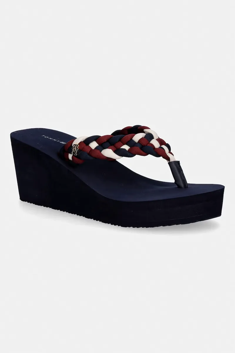 Tommy Hilfiger σαγιονάρες δίχαλο γυναικείες TH WEDGE BRAIDED SUMMER