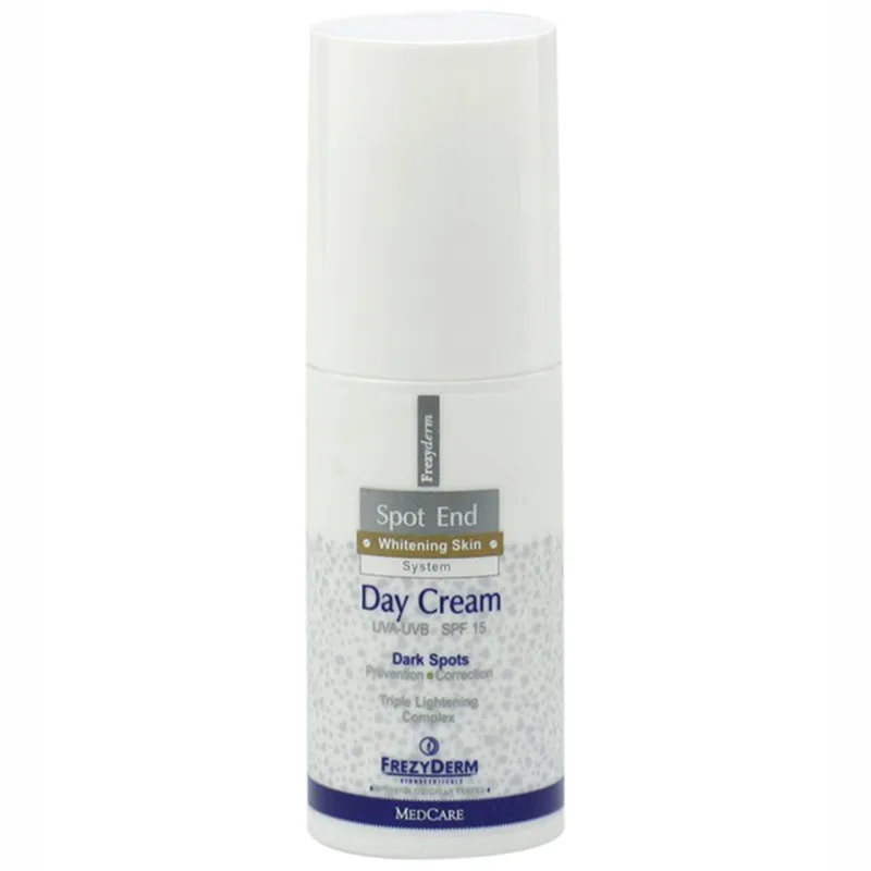 Frezyderm Spot End Day Cream Spf15 Λευκαντική Κρέμα Ημέρας για Πρόσωπο, Λαιμό & Ντεκολτέ 50ml