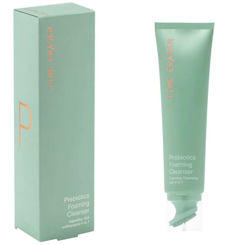 Medisei Time Eraser Prebiotics Foaming Cleanser Αφρώδες Τζελ Καθαρισμού Προσώπου 4 σε 1, 140ml