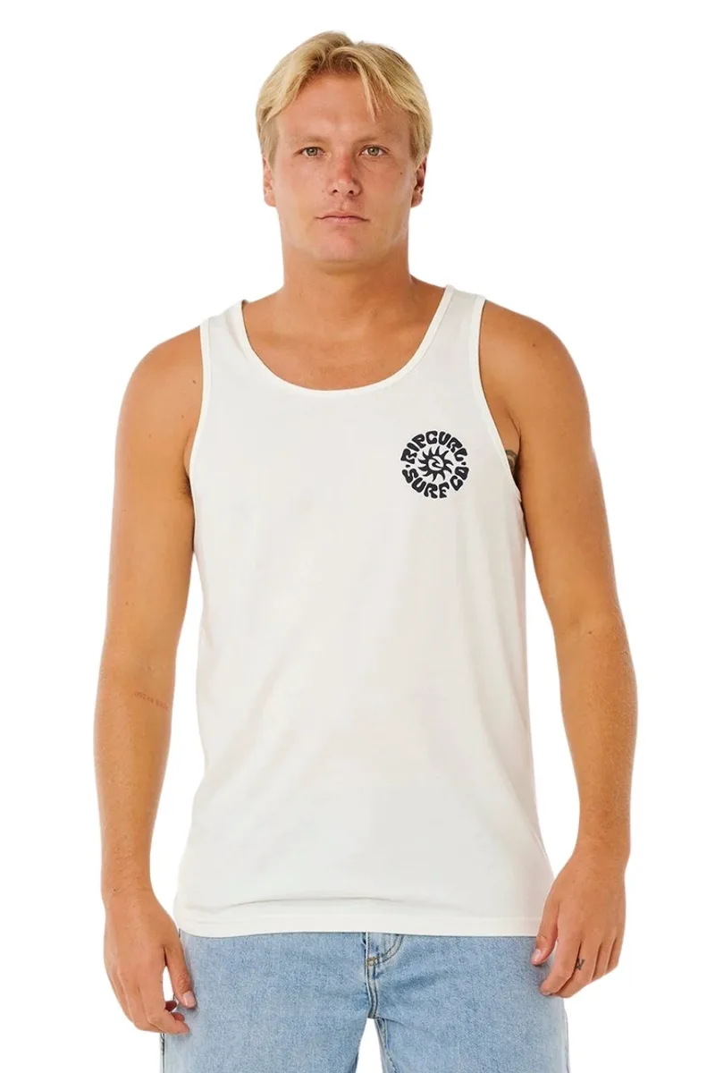 Rip Curl Pacific Rinse Ανδρικό Tank Top - Μπεζ-0Y5MTE-WHITE