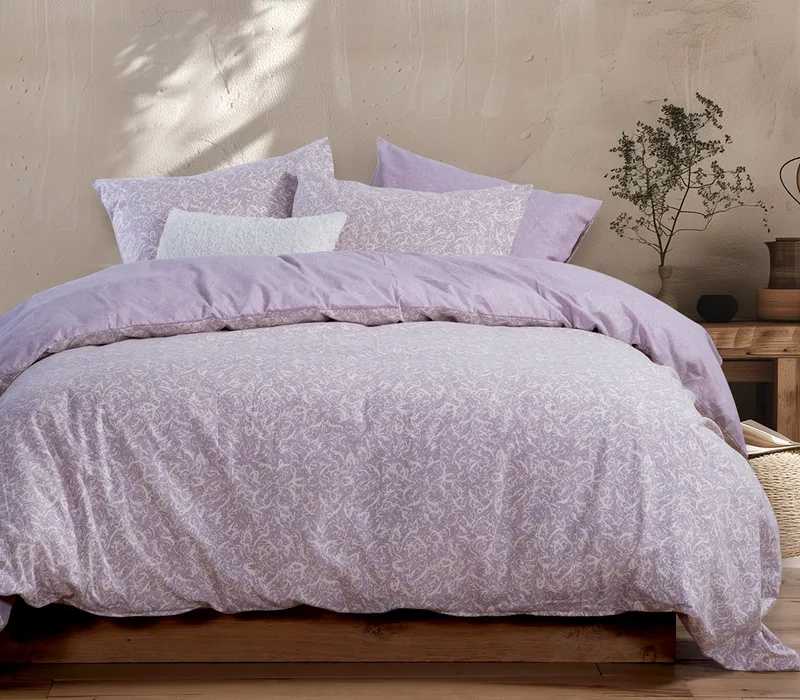Σετ Σεντόνια Μονά 3 Τεμαχίων Nef-Nef Sorial Mauve 160x260