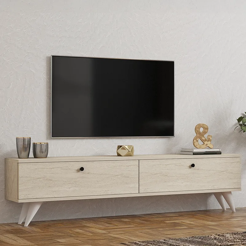 Βάση Τηλεόρασης Paris - Travertine 835Puq6406 (160x40x25)