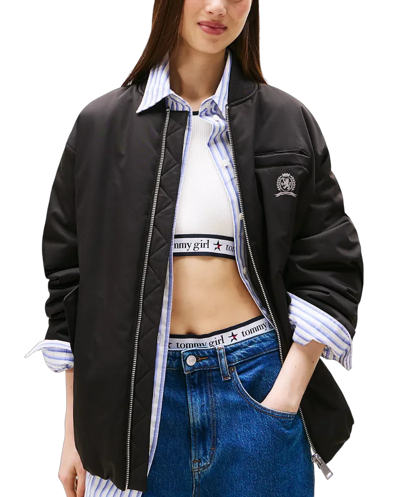 Γυναικείο Bomber Μπουφάν Μαύρο Tommy Jeans DW0DW21629-BDS