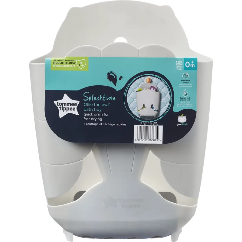 Tommee Tippee Splashtime Ollie the Owl Bath Tidy Κωδ 491014 Καλάθι Τακτοποίησης Παιχνιδιών Μπάνιου 0m+, 1 Τεμάχιο
